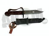 Штык-нож сувенирный (6х3) коричневая рукоять и ножны, с "УХОМ" АКМ в Екатеринбурге фото