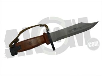 Штык-нож сувенирный (6х4) коричневая рукоять и ножны, с "УХОМ" АК-74М (ШНС-001) в Екатеринбурге фото