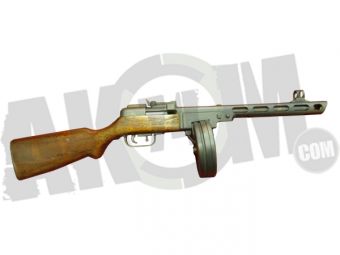 Пистолет-пулемет ППШ-41 действующая СТРЕЛЯЮЩАЯ МОДЕЛЬ, 1:4 в ореховом футляре в Екатеринбурге фото